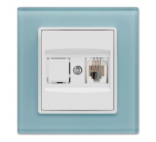 Розетка телефонная Vesta-Electric Exclusive Blue голубая FRZMT040001SIN