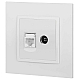 Розетка ЭРА Elegance 14-3110-01М RJ45+TV, белый матовый Б0065767