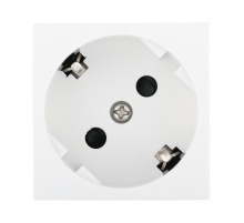 Розетка LK Studio с заземляющими контактами, с защитными шторками, 16 А, 250 В, под углом 45 градусов (белый) LK45 851204-1