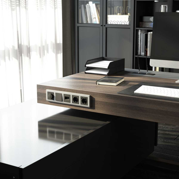 Накладка для двойной розетки Еthernet RJ-45 Werkel графит W1191164 4690389194467