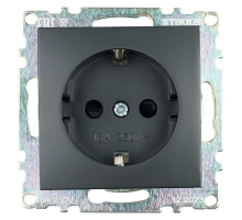 Розетка 1-местная Stekker Катрин GLS16-7110-05 черный 39610