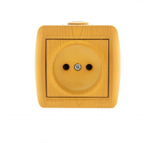 Розетка без зазем. Lezard Nata ольха 710-0700-121