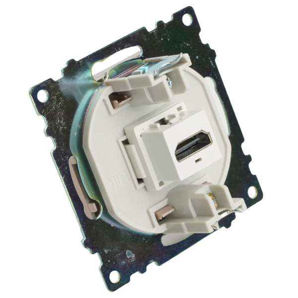 Розетка HDMI 2.1, Type A  (механизм), STEKKER GLS00-7118-02, серия Катрин, шампань 50063