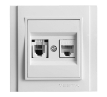 Розетка LAN/телефонная Vesta-Electric Verona белый FRZ00020104BEL