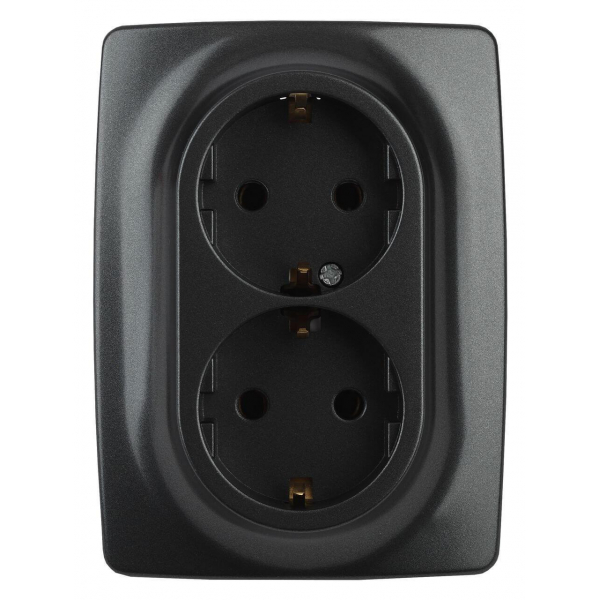 Розетка ЭРА 12 2x2P E Schuko со шторками 16A 250V 12-2108-05 Б0036446 Розетка ЭРА 12 2x2P E Schuko со шторками 16A 250V 12-2108-05 Б0036446