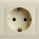 Розетка четырехместная 2P+PE Stekker Брест слоновая кость PST16-61-20 49052