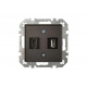 Розетка HDMI/USB Liregus Epsilon антрацит 28-1131