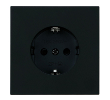 Розетка 1-местная с защитной шторкой с/з (механизм), Stekker, 250В, 16А Мия, RST16-3110-05, черный бархат 50454