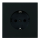 Розетка 1-местная с защитной шторкой с/з (механизм), Stekker, 250В, 16А Мия, RST16-3110-05, черный бархат 50454