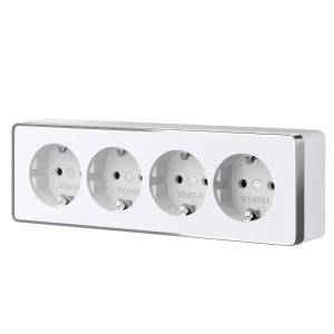 Розетка четверная с заземлением и шторками Gallant Werkel a071252