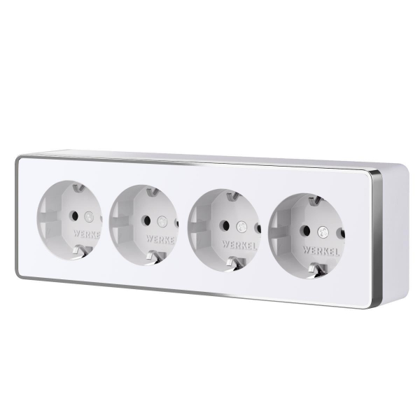 Розетка четверная с заземлением и шторками Gallant Werkel a071252