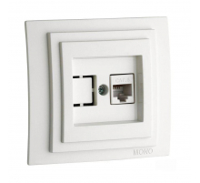 Розетка компьютерная RJ45 Mono Electric Despina 6 кат жемчуг 102-252505-125