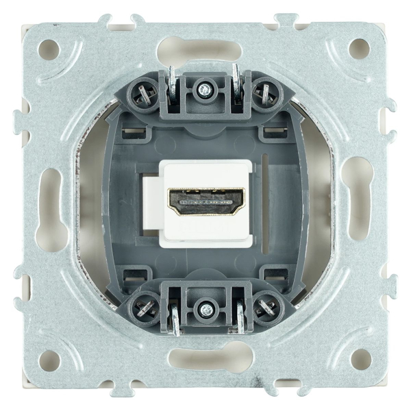 Розетка HDMI 2.0 Type A (механизм), Stekker Эмили, RST00-5118-08, кашемир, soft touch 50169