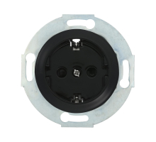 Розетка LK Studio с з/к, со шторками (черный) Vintage 883208-1