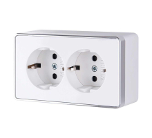 Розетка двойная с заземлением Werkel Gallant белый W5072101 4690389164644