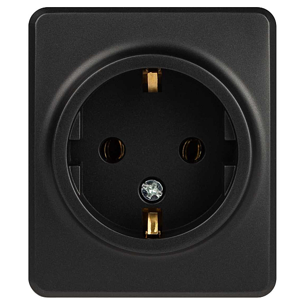 Розетка ЭРА Эксперт 11-2203-05 2P+E Schuko IP20 16A-250В ОУ антрацит Б0063008