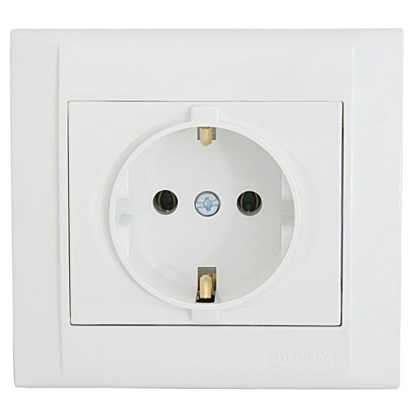 Розетка Makel с/з СП Defne 16А IP20 бел. 42001028 Розетка Makel с/з СП Defne 16А IP20 бел. 42001028