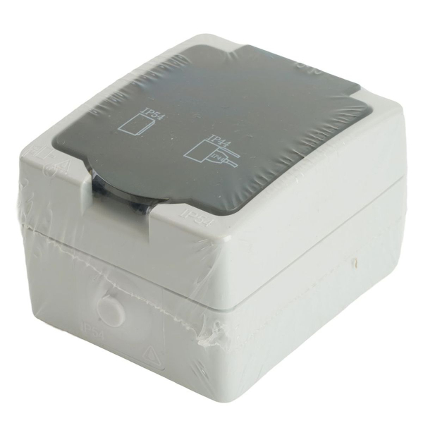 Розетка 1-местная с крышкой Stekker Велена PST16-11-54 32755