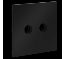 Накладка для розетки телевизионной оконечной TV+SAT S70 (черный матовый) Voltum VLS001608