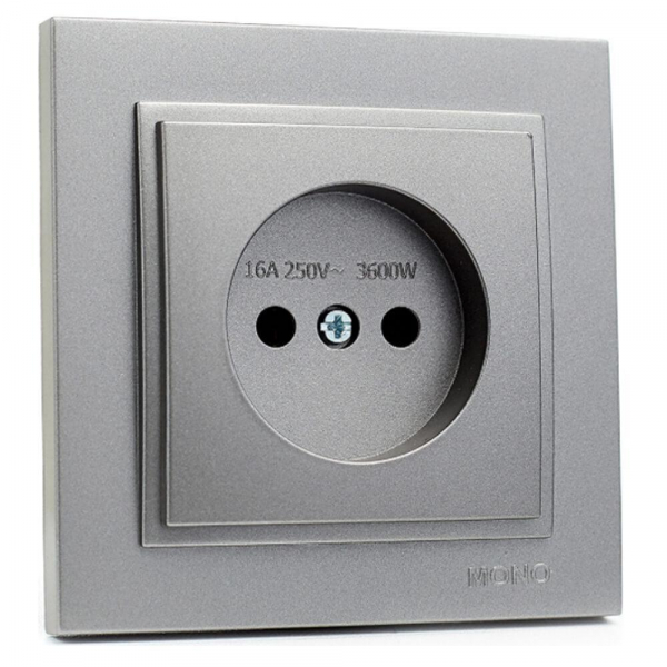 Розетка Mono Electric Despina антрацит 102-242422-116 Розетка Mono Electric Despina антрацит 102-242422-116