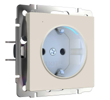 Розетка с заземлением Werkel с подсветкой айвори матовый W1171462 4690389191985