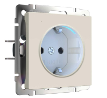 Розетка с заземлением Werkel с подсветкой айвори матовый W1171462 4690389191985