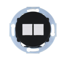 Розетка LK Studio телефонная 2хRJ-12 с накладкой (черный) Vintage 885908-1