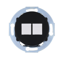 Розетка LK Studio телефонная 2хRJ-12 с накладкой (черный) Vintage 885908-1