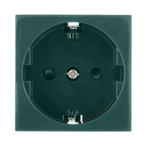 Розетка LK Studio с з/к, со шторками (зеленый) LK45 ( для выделения 'чиcтого питания сети') 851119