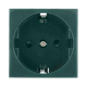 Розетка LK Studio с з/к, со шторками (зеленый) LK45 ( для выделения 'чиcтого питания сети') 851119