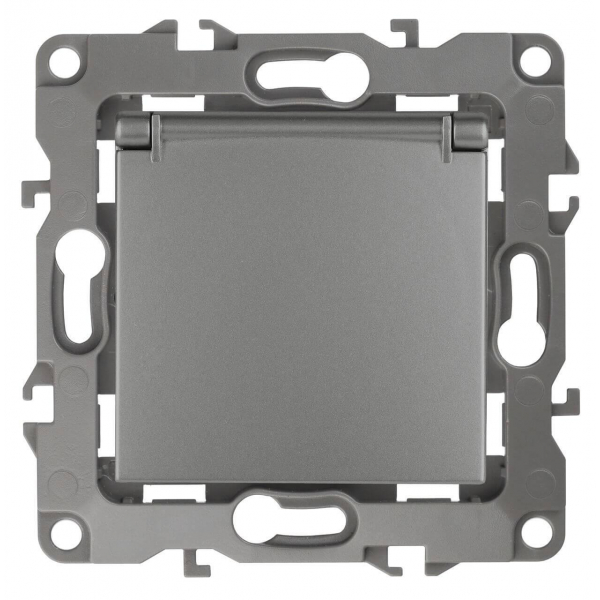 Розетка ЭРА 12 2P E Schuko со шторками с крышкой 16A 250V 12-2103-12 Б0019327 Розетка ЭРА 12 2P E Schuko со шторками с крышкой 16A 250V 12-2103-12 Б0019327