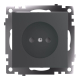 Розетка 2P Stekker Катрин со шторками графит GLS10-7109-06 49420