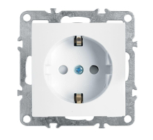 Розетка Feron Stekker Эрна c/з 16A 250V с защитной шторкой белый PST16-9110-01 39317
