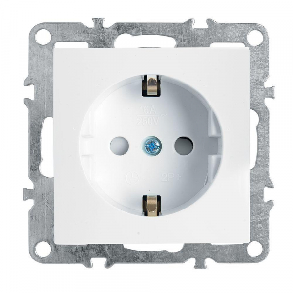 Розетка Feron Stekker Эрна c/з 16A 250V с защитной шторкой белый PST16-9110-01 39317 Розетка Feron Stekker Эрна c/з 16A 250V с защитной шторкой белый PST16-9110-01 39317