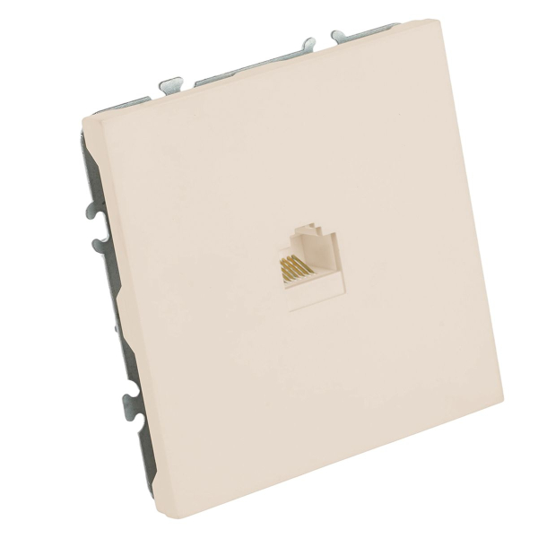 Розетка компьютерная 1-местная RJ-45 (механизм) Эмили, RST00-5117-08, кашемир, soft touch 49899