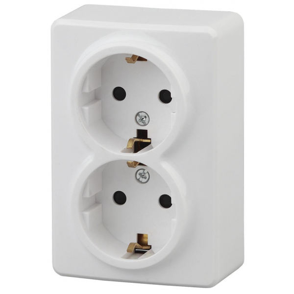 Розетка ЭРА Эксперт 2х2P E Schuko 16A 250V 11-2205-01 Б0020691 Розетка ЭРА Эксперт 2х2P E Schuko 16A 250V 11-2205-01 Б0020691