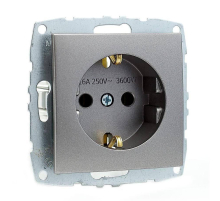 Розетка 2К+З Mono Electric Despina/ Larissa 16A 250V винтовое подключение антрацит 500-002421-117