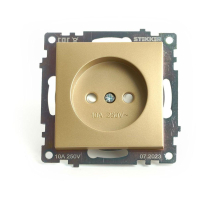 Розетка 2P Stekker Катрин золото GLS10-7109-08 49223