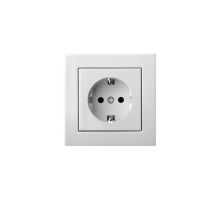 Розетка 2P+E Liregus Epsilon белый 28-016