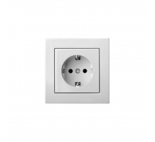 Розетка 2P+E Liregus Epsilon белый 28-016