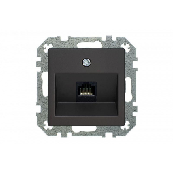 Розетка RJ45 Liregus Retro черный матовый 29-235