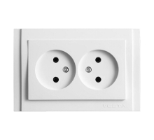 Розетка двойная 2P Vesta-Electric Verona белый FRZ00020201BEL
