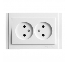 Розетка двойная 2P Vesta-Electric Verona белый FRZ00020201BEL
