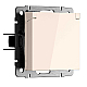 Розетка с заземлением и шторками c крышкой IP44 N Werkel айвори матовый a069587