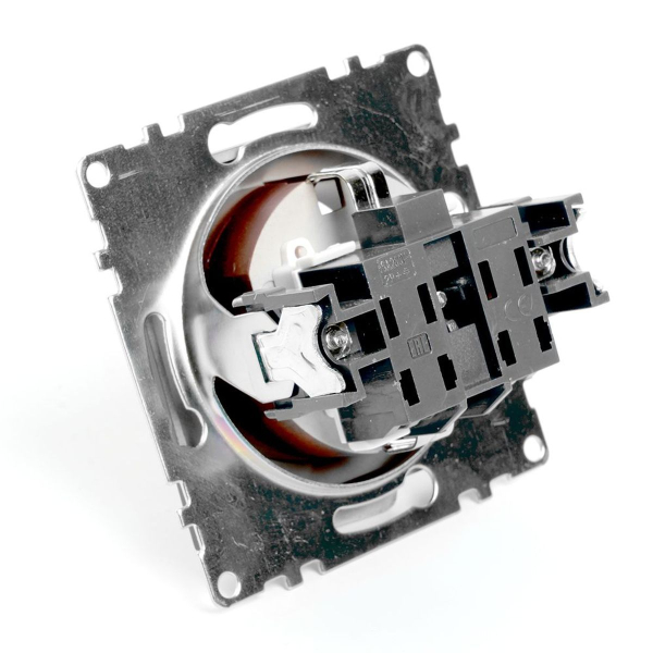 Розетка однаместная с защитной шторкой Stekker Катрин шоколад GLS16-7110-04 49028