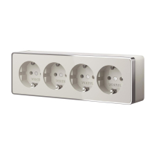 Розетка четверная с заземлением и шторками Gallant Werkel a071253