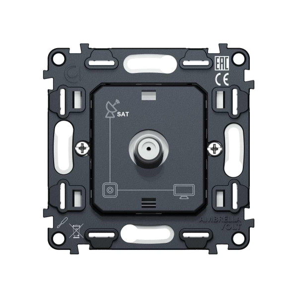 Механизм TV розетки SAT 5-2400MHz 3.5dB AMBRELLA VOLT VM VM215