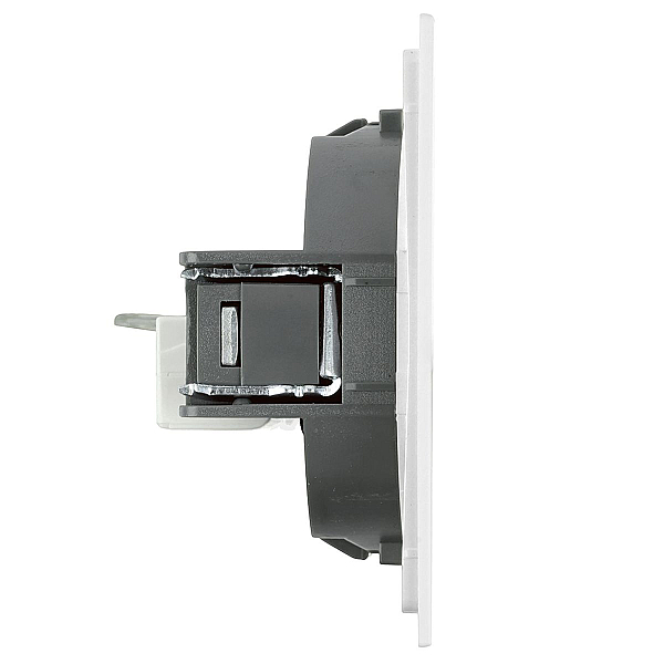 Розетка компьютерная 1-местная RJ-45 (механизм) Stekker Мия RST00-3117-01 белая магнолия 50436