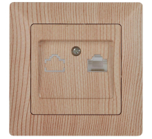 Розетка компьютерная RJ45 ЭРА Intro Solo дерево 4-303-11 Б0043388