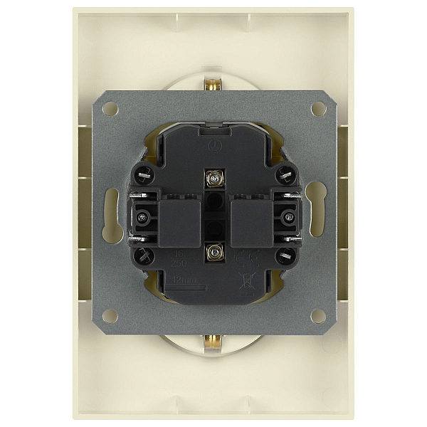 Розетка ЭРА Arktik 16-2107-02 без заземления двойная 2X2P 16А-250В слоновая кость Б0071682